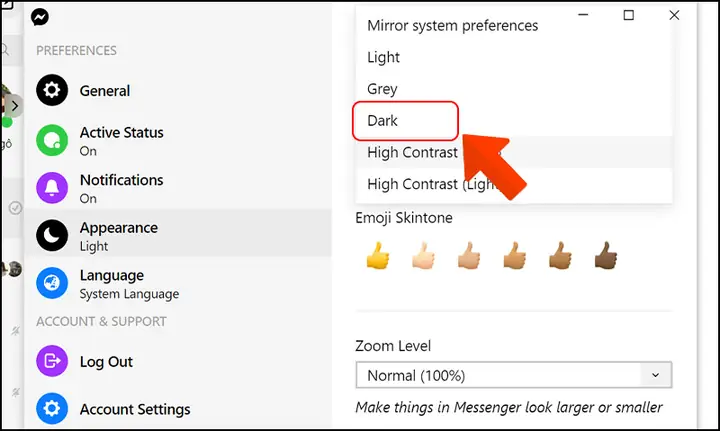 Cách Bật Chế Độ Dark Mode Messenger Trên Desktop