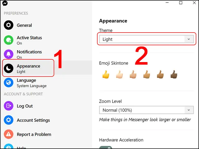 Cách Bật Chế Độ Dark Mode Messenger Trên Desktop