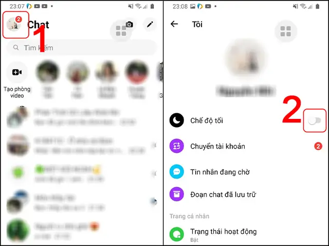 Cách Bật Chế Độ Dark Mode Messenger Trên Android