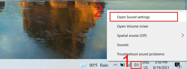 - Bật, Tắt Micro Bằng Sound Settings