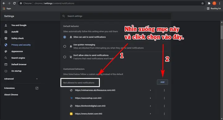 Bật, Tắt Thông Báo Facebook Từ Cài Đặt Của Trình Duyệt Web Bật, Tắt Thông Báo Facebook Từ Cài Đặt Của Trình Duyệt Web