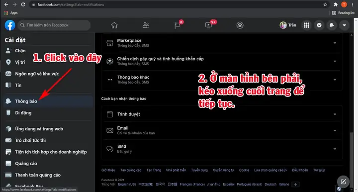 Bật Tắt Thông Báo Facebook Từ Cài Đặt Của Chính Nó Bật Tắt Thông Báo Facebook Từ Cài Đặt Của Chính Nó