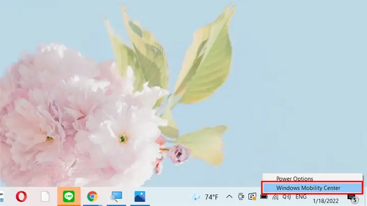 Sử Dụng Windows Mobility Center