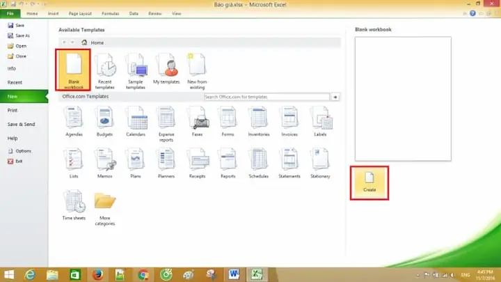 Cách Tạo Trang Tính Excel 2010 Mới
