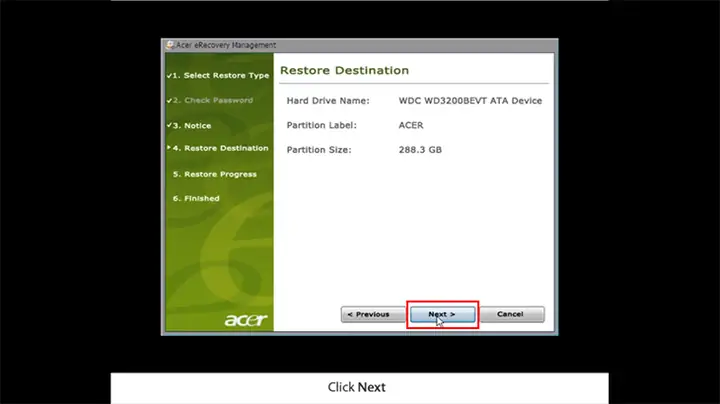 Hướng Dẫn Cụ Thể Recovery Cho Dòng Máy Acer Hướng Dẫn Cụ Thể Recovery Cho Dòng Máy Acer