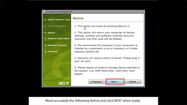 Hướng Dẫn Cụ Thể Recovery Cho Dòng Máy Acer Hướng Dẫn Cụ Thể Recovery Cho Dòng Máy Acer