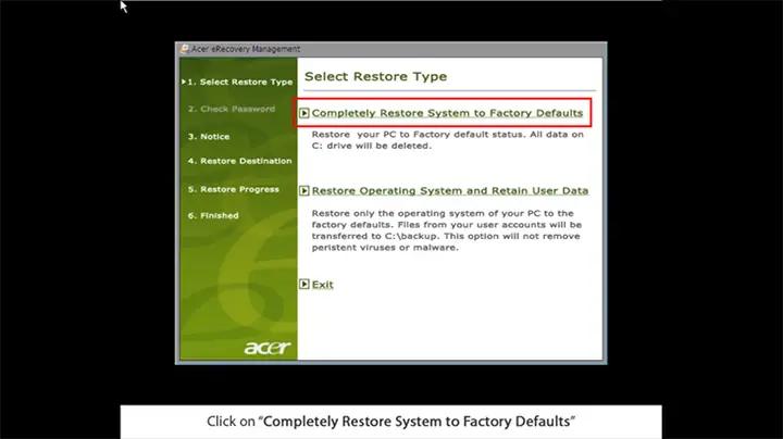 Hướng Dẫn Cụ Thể Recovery Cho Dòng Máy Acer Hướng Dẫn Cụ Thể Recovery Cho Dòng Máy Acer