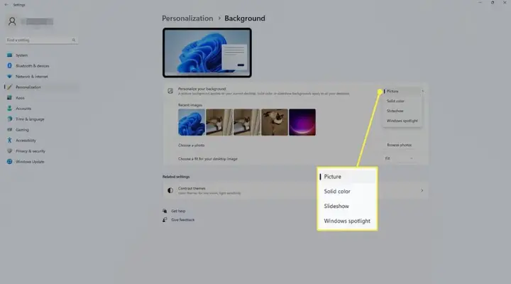 Cách Đổi Hình Nền Máy Tính Lenovo Trong Mục Personalize