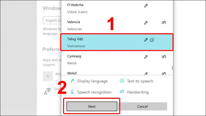 Cách Cài Đặt Tiếng Việt Cho Máy Tính Từ Windows Settings