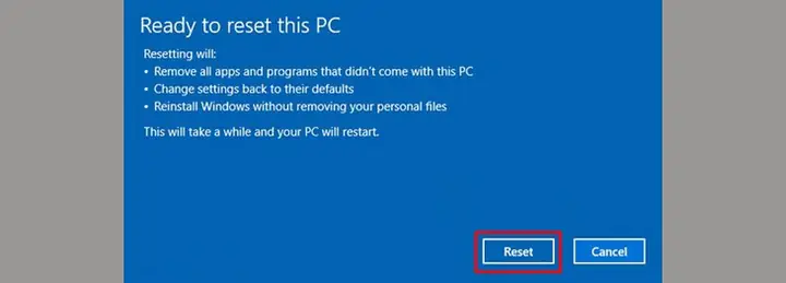 3cách Reset Win 10 Không Cần Boot Usb Hay Đĩa Cd