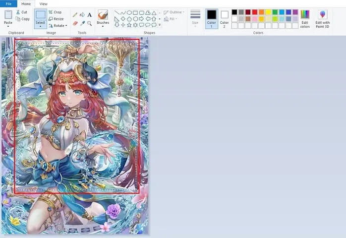 Các Bước Cắt Ảnh Bằng Paint