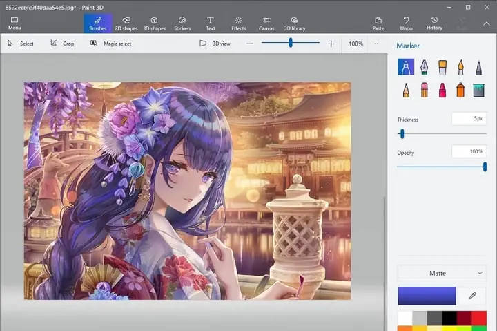 Các Bước Cắt Ảnh Bằng Paint 3d