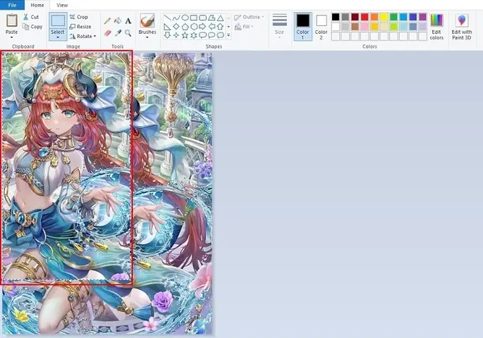 Các Bước Cắt Ảnh Bằng Paint