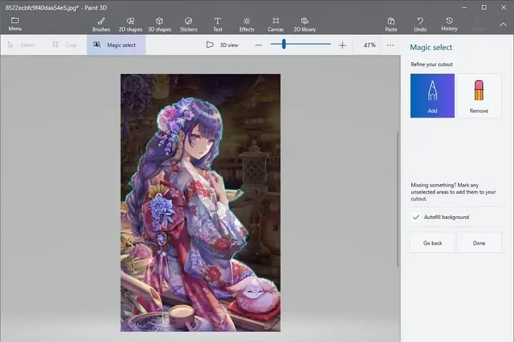 Các Bước Cắt Ảnh Bằng Paint 3d