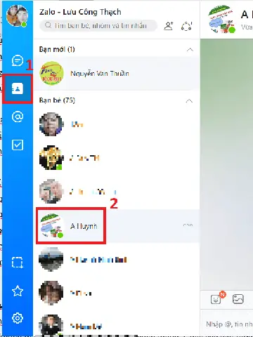 Chặn Tin Nhắn Zalo Trong Danh Sách Bạn Bè