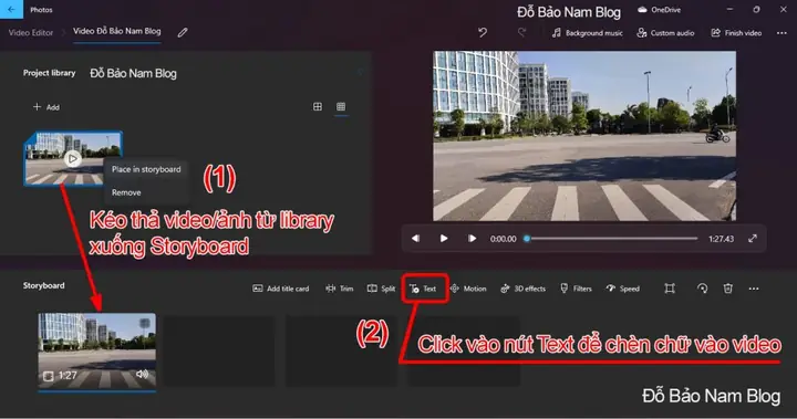 Bước 3: Chèn Chữ Vào Video Trên Máy Tính