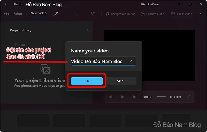 Bước 2: Tạo Một Project Và Thêm Video/ảnh Vào Project