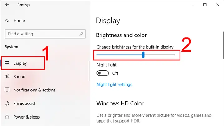 Điều Chỉnh Bằng Settings
