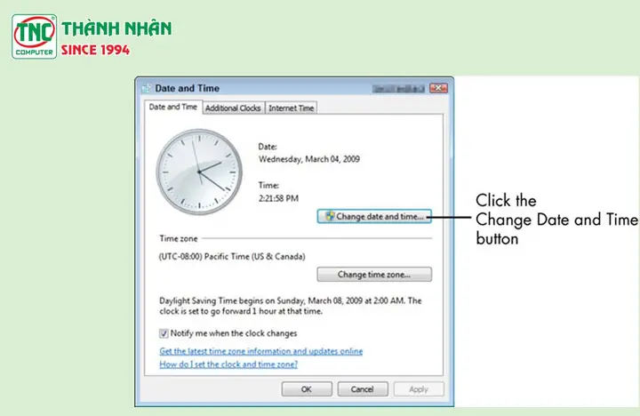 Chỉnh Sửa Giờ Trên Máy Tính Windows 7 Chỉnh Sửa Giờ Trên Máy Tính Windows 7