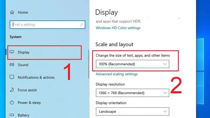 Sử Dụng Công Cụ Custom Scaling Để Sửa Màn Hình Máy Tính Bị Phóng To