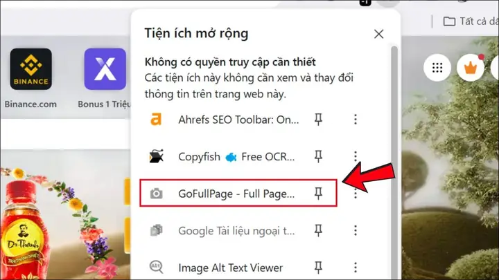 Sử Dụng Tiện Ích Mở Rộng