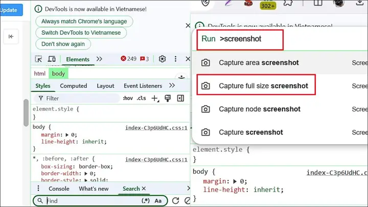 1. Trên Google Chrome (sử Dụng Developer Tools)