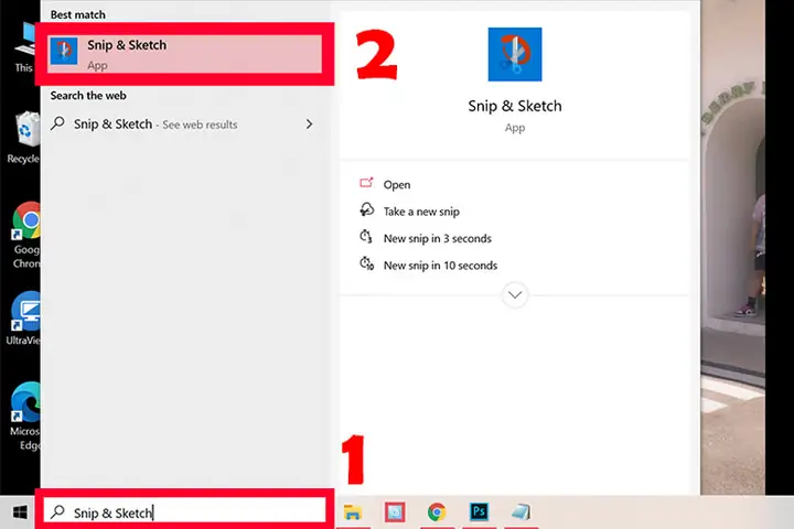 Dùng Snip & Sketch Để Chụp Màn Hình