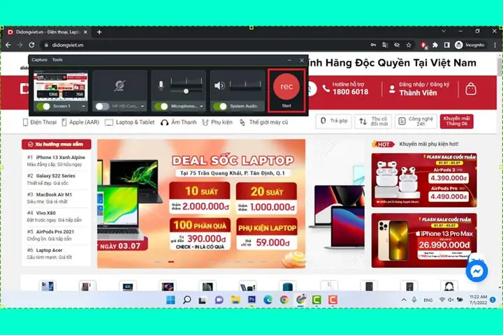 Cách Chụp Màn Hình Laptop Acer Bằng Ứng Dụng Camtasia
