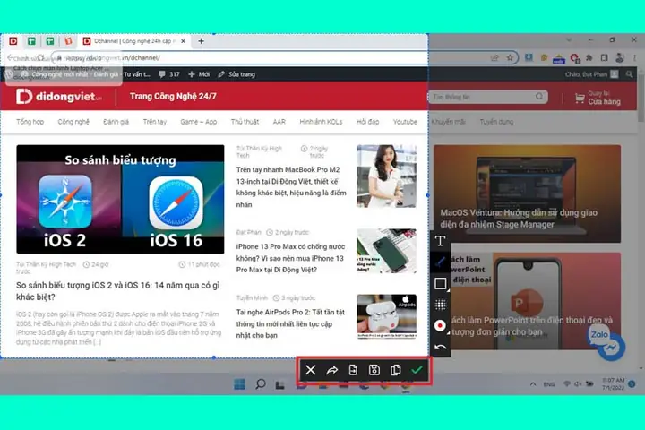 Chụp Màn Hình Máy Tính Acer Bằng Snipping Tool