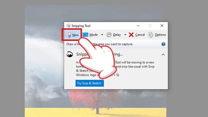 Sử Dụng Ứng Dụng Snipping Tool