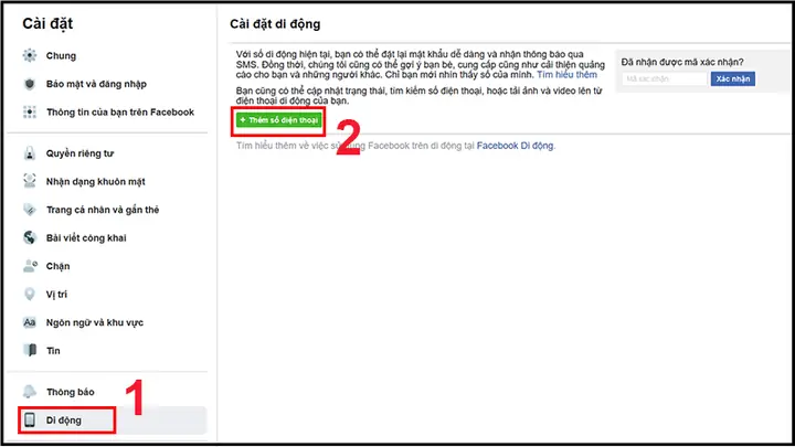 Đăng Nhập Facebook Bằng Số Điện Thoại
