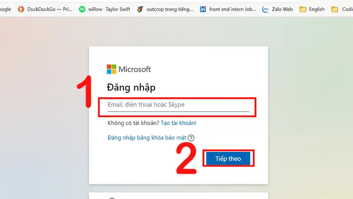 Cách Đăng Nhập Tài Khoản Microsoft Bằng Trình Duyệt Web