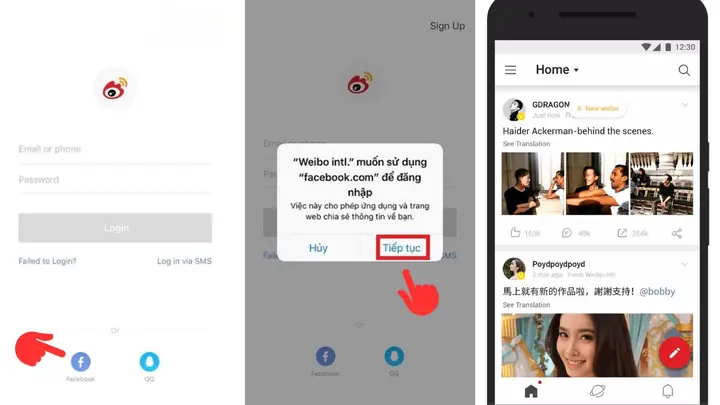 Hướng Dẫn Đăng Nhập Weibo Bằng Tài Khoản Facebook Hướng Dẫn Đăng Nhập Weibo Bằng Tài Khoản Facebook