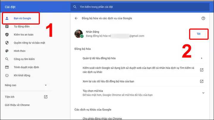 Trường Hợp Đã Bật Tính Năng Đồng Bộ Hóa