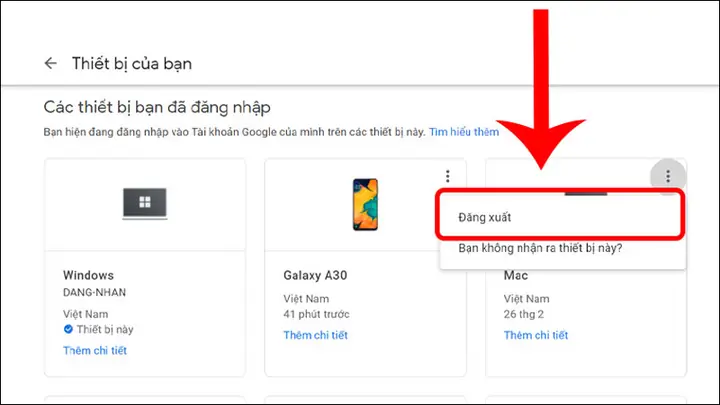Cách Thoát Tài Khoản Google Từ Xa
