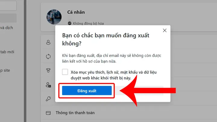 Trường Hợp Chưa Bật Tính Năng Đồng Bộ Hóa