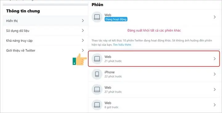 Đăng Xuất Tài Khoản Twitter Từ Xa Trên Máy Tính