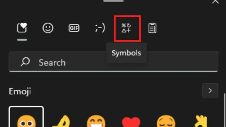 Cách 1: Dùng Bảng Symbols Cách 1: Dùng Bảng Symbols