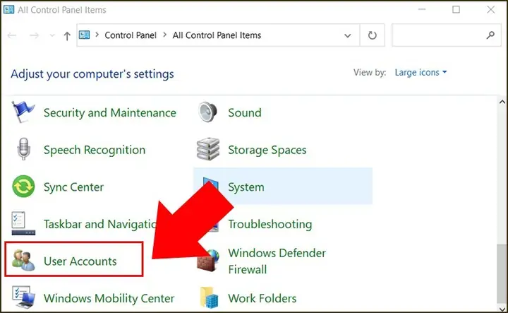Thay Đổi Mật Khẩu Windows 10 Bằng Control Panel