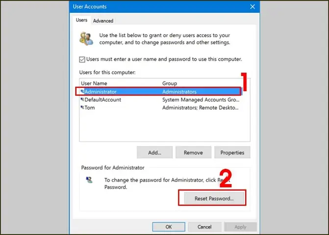 Thay Đổi Mật Khẩu Windows 10 Bằng Netplwiz