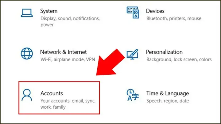Cài Mật Khẩu Cho Máy Tính Win 10 Thông Qua Windows Settings