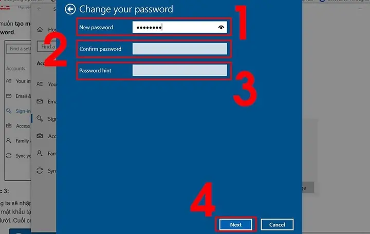 Cài Mật Khẩu Cho Máy Tính Win 10 Thông Qua Windows Settings