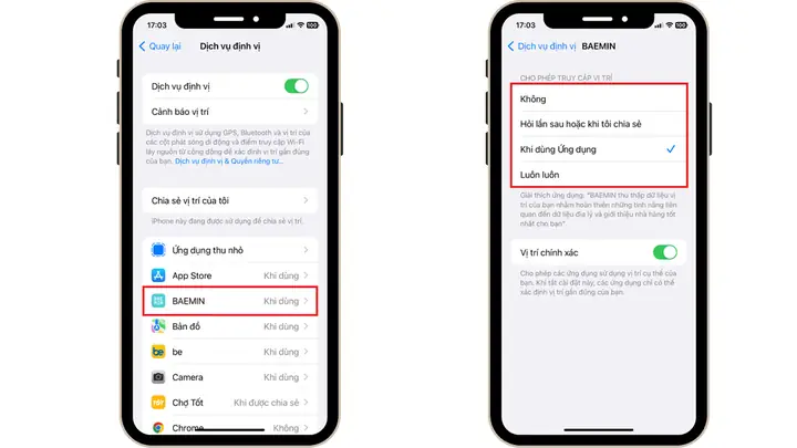 Cách Tắt Định Vị Iphone Cho Một Số Ứng Dụng Nhất Định