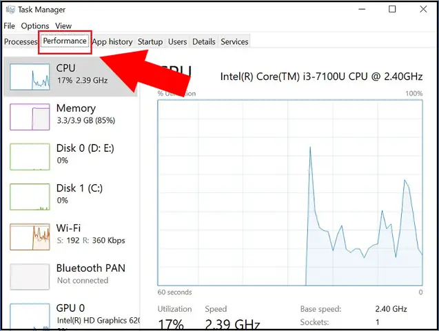 Cách 6: Cách Xem Cấu Hình Máy Tính Bằng Task Manager