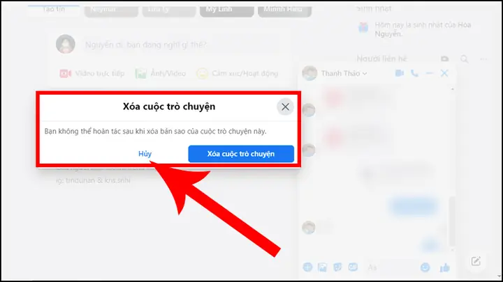 - Không Xóa Tin Nhắn Từ Của Sổ Chat Trên Web Facebook