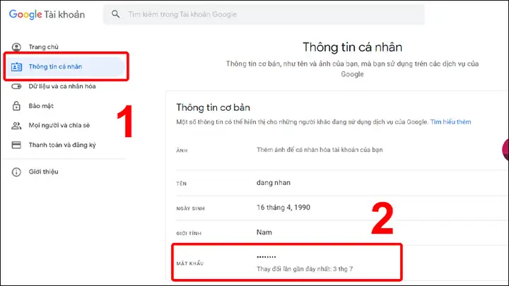 Cách Đổi Mật Khẩu Gmail Trên Máy Tính
