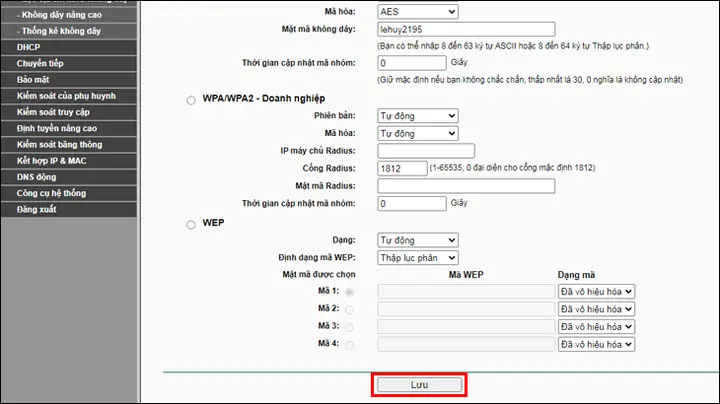 Bước 2: Thay Đổi Mật Khẩu