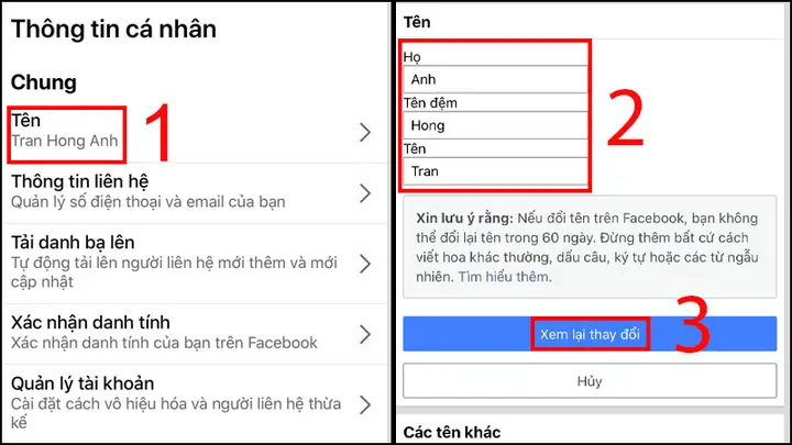 Cách Đổi Tên Facebook Trên Điện Thoại Android