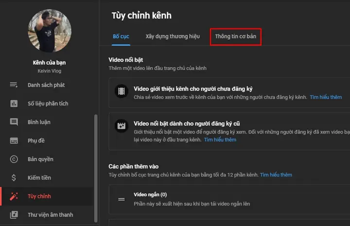 Cách Đổi Tên Kênh Youtube Trên Máy Tính