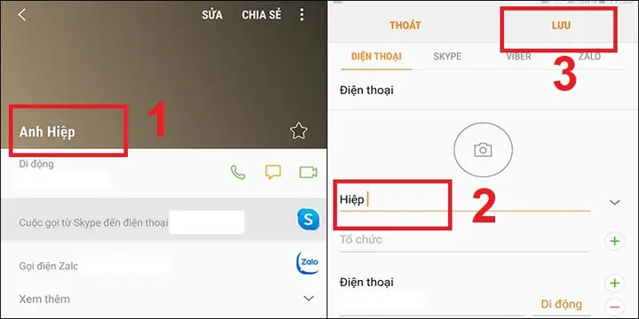 Cách 1: Đổi Tên Danh Bạ Và Đồng Bộ Hóa Với Zalo